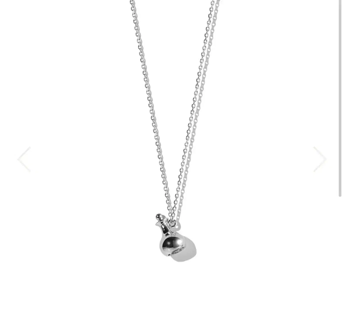 14k WHITE GOLD MINI BOTTIGLIA NECKLACE